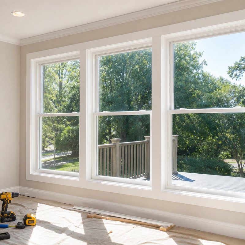 New windows fitted during a Design Homes Style renovation